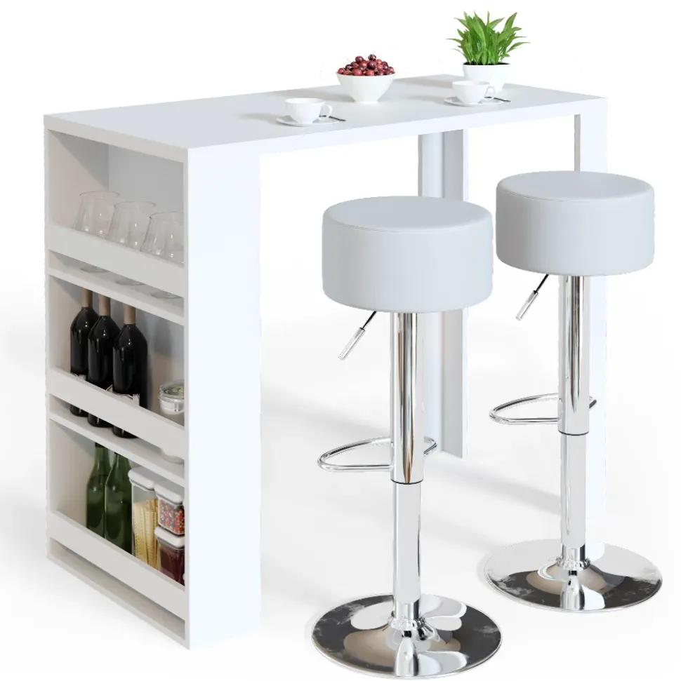 Bartisch Weiß 57 x 117 cm Vicco