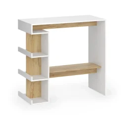 Bartisch Dana Weiß/Goldkraft Eiche 108 x 50 cm Vicco