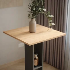 Bartisch Repose Goldkraft Eiche/Anthrazit 65 x 65 cm Vicco