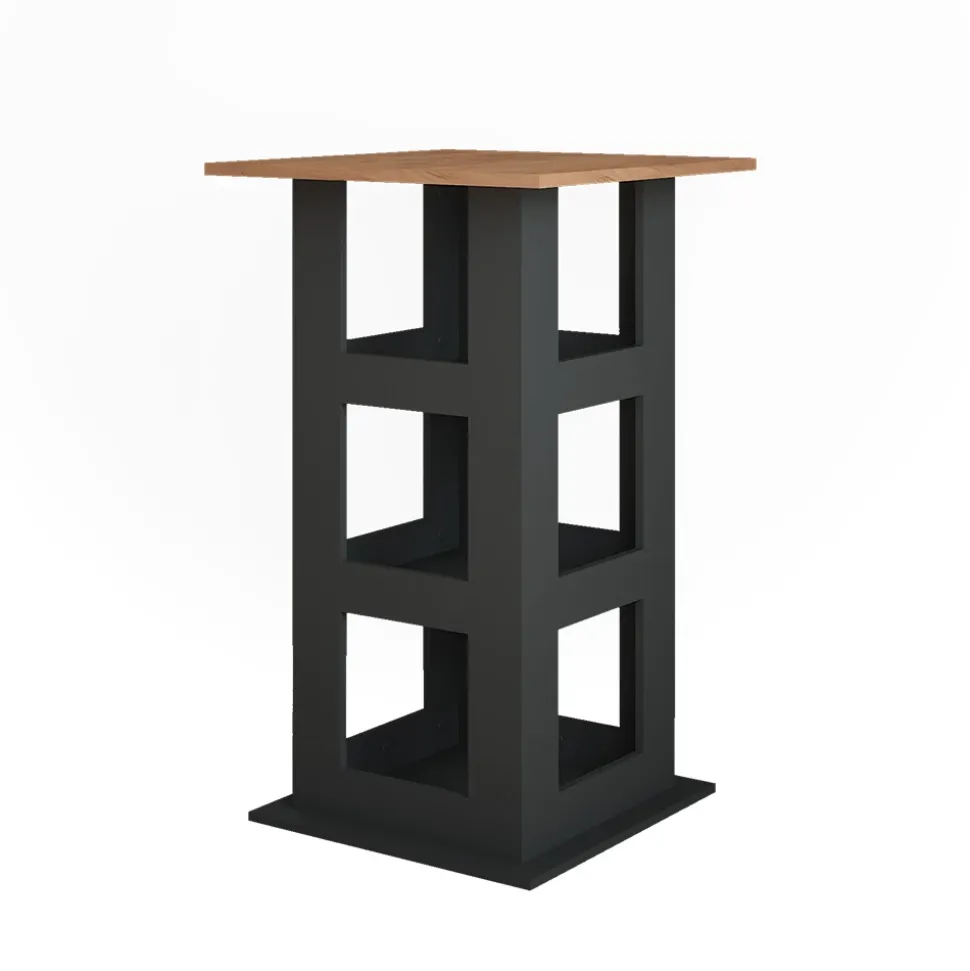 Bartisch Repose Goldkraft Eiche/Anthrazit 65 x 65 cm Vicco