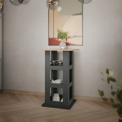 Bartisch Repose Goldkraft Eiche/Anthrazit 65 x 65 cm Vicco