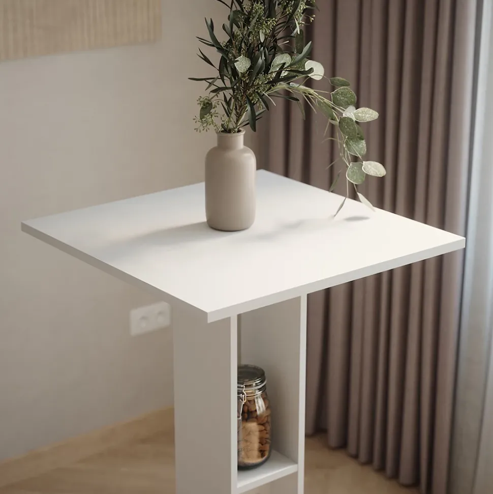 Bartisch Repose Weiß 65 x 65 cm Vicco