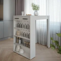 Bartisch Repose Weiß 67 x 100 cm Vicco