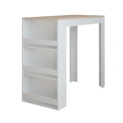 Bartisch Repose Weiß/Sonoma 57 x 117 cm Vicco