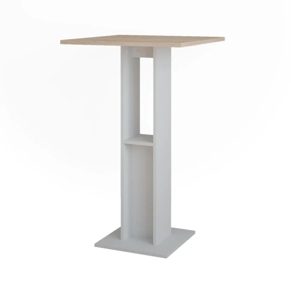 Bartisch Repose Weiß/Sonoma 65 x 65 cm Vicco