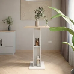 Bartisch Repose Weiß/Sonoma 65 x 65 cm Vicco