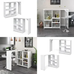 Bartisch Vega Weiß 138 x 39 cm Vicco