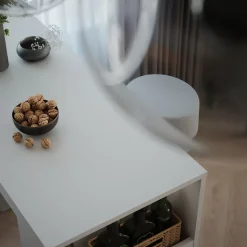 Bartisch-Set Repose Weiß 45 x 110 cm mit 2 Barhockern Vicco