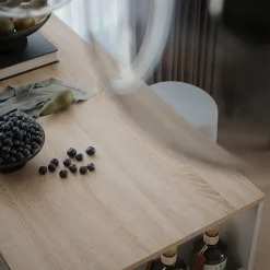 Bartisch-Set Repose Weiß/Sonoma 57 x 117 cm mit 2 Barhockern Vicco