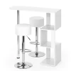 Bartisch-Set Vincent Weiß 113 x 39.8 cm mit 2 Barhockern Vicco