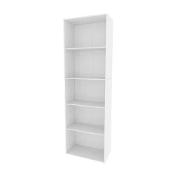 Bücherregal Bob Weiß 60 x 190 cm mit 5 Fächern Vicco
