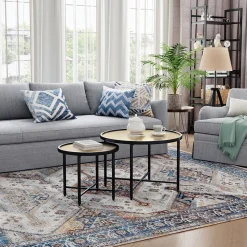 Beistelltisch-Set Winnipeg Holz 62 x 62 cm 2 Teile Vicco