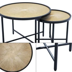 Beistelltisch-Set Winnipeg Holz 62 x 62 cm 2 Teile Vicco