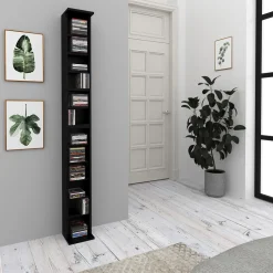 Cd-Regal Schwarz 21 x 183.6 cm Groß Vicco