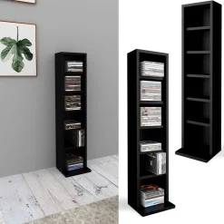 Cd-Regal Schwarz 21 x 91.8 cm Vicco