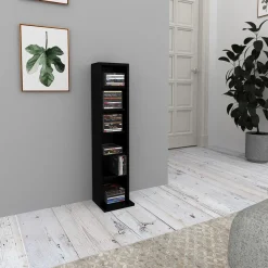 Cd-Regal Schwarz 21 x 91.8 cm Vicco