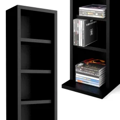 Cd-Regal Schwarz 21 x 91.8 cm Vicco