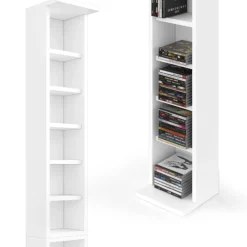 Cd-Regal Weiß 21 x 183.6 cm Groß 2er set Vicco