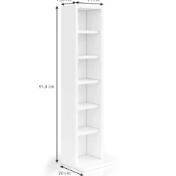 Cd-Regal Weiß 21 x 91.8 cm Vicco