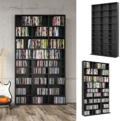 Cd-Regal Jukebox Schwarz 102 x 178 cm Vicco