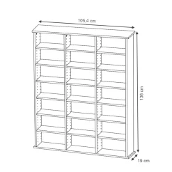 Cd-Regal Jukebox Schwarz 105.4 x 136 cm Vicco
