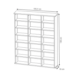 Cd-Regal Jukebox Weiß 105.4 x 136 cm Vicco