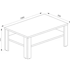 Couchtisch Anthrazit 100 x 60 cm Vicco