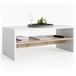 Couchtisch Weiß/Sonoma 99.6 x 39.8 cm Vicco