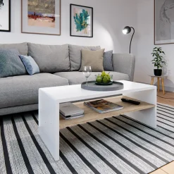 Couchtisch Weiß/Sonoma 99.6 x 39.8 cm Vicco