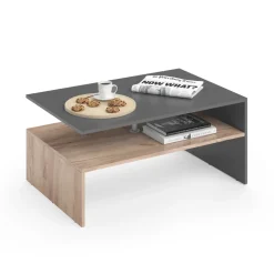 Couchtisch Amato Anthrazit/Sandeiche 90 x 60 cm Vicco