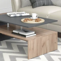 Couchtisch Amato Anthrazit/Sandeiche 90 x 60 cm Vicco