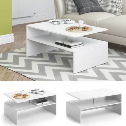 Couchtisch Amato Weiß 90 x 60 cm Vicco