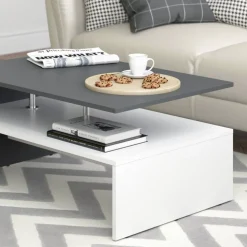 Couchtisch Amato Weiß/Anthrazit 90 x 60 cm Vicco