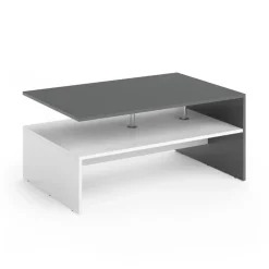 Couchtisch Amato Weiß/Anthrazit 90 x 60 cm Vicco