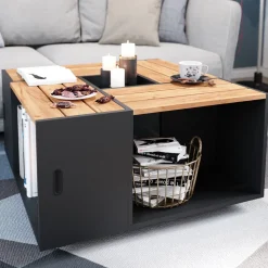 Couchtisch Anton Anthrazit 80 x 80 cm Vicco