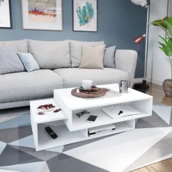 Couchtisch Bari Weiß 105 x 60 cm Vicco