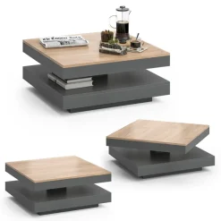 Couchtisch Elias Anthrazit 70 x 70 cm Vicco