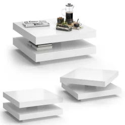 Couchtisch Elias Weiß 70 x 70 cm Vicco