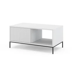 Couchtisch Eliza Weiß 90 x 50 cm mit einer Schublade Vicco