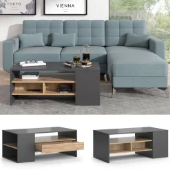 Couchtisch Fabien Goldkraft Eiche 110 x 60 cm Vicco