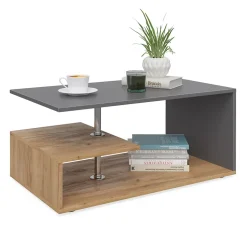 Couchtisch Guillermo Anthrazit/Sandeiche 91 x 52.6 cm Vicco