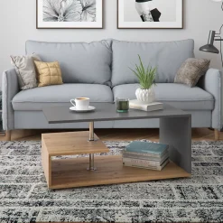 Couchtisch Guillermo Anthrazit/Sandeiche 91 x 52.6 cm Vicco