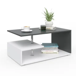 Couchtisch Guillermo Weiß/Anthrazit 91 x 52.6 cm Vicco