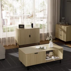 Couchtisch Lennox Eiche 110 x 50 cm Vicco