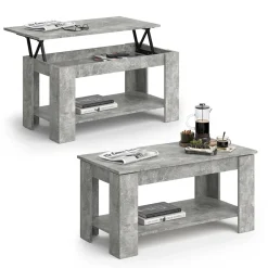 Couchtisch Lorenz Beton 100 x 50 cm mit Liftfunktion Vicco