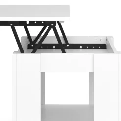 Couchtisch Lorenz Weiß 100 x 50 cm mit Liftfunktion Vicco