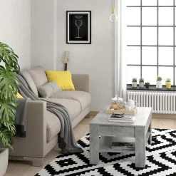 Couchtisch Milan Beton 92.2 x 65 cm Vicco