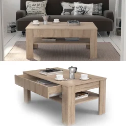 Couchtisch Milan Sonoma 92.2 x 65 cm Vicco