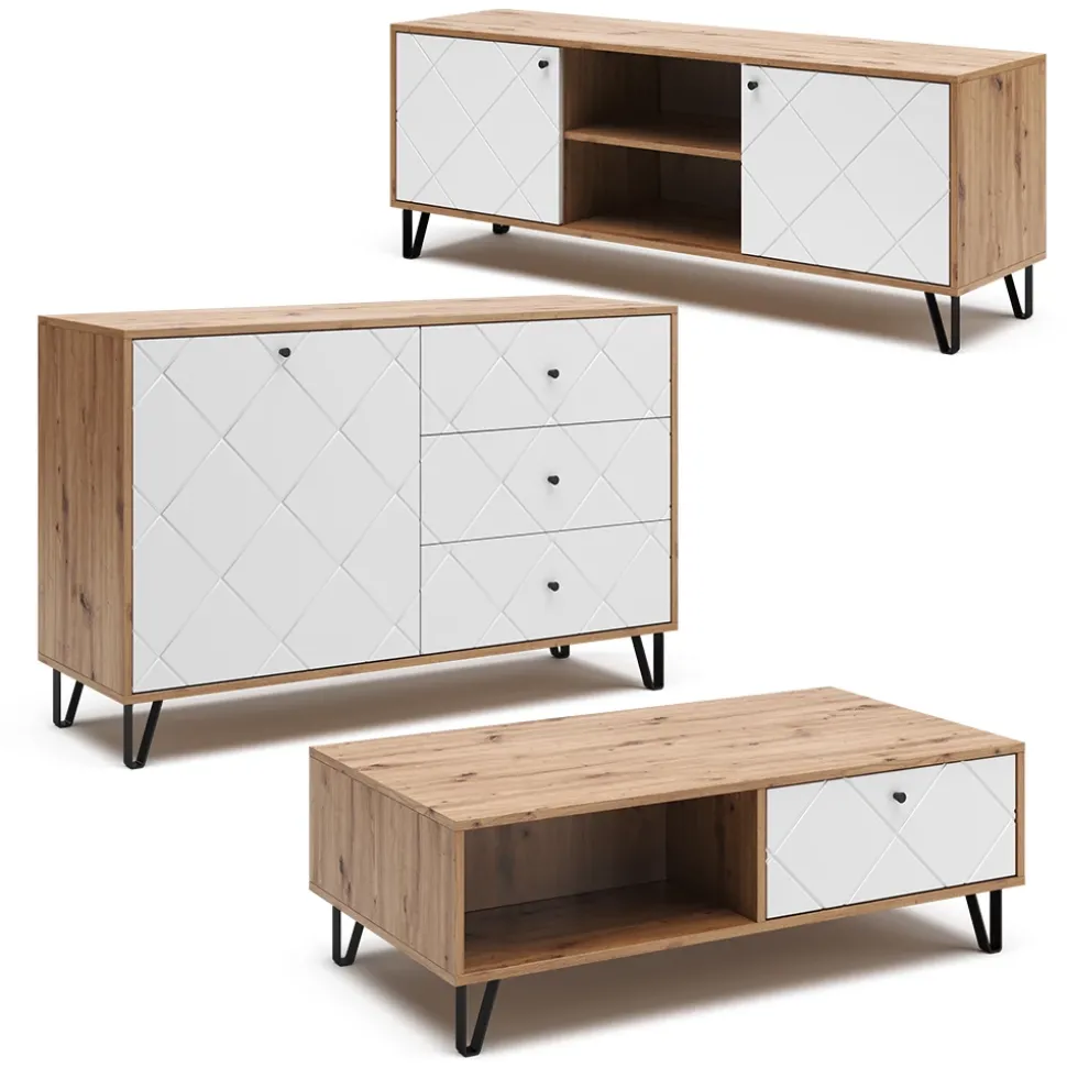 Couchtisch Nizza Artisan-Eiche 110 x 60 cm Vicco