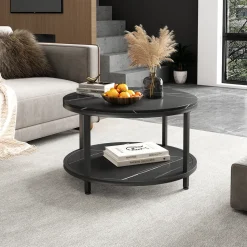 Couchtisch Ontario Marmor 80 x 80 cm Rund Vicco